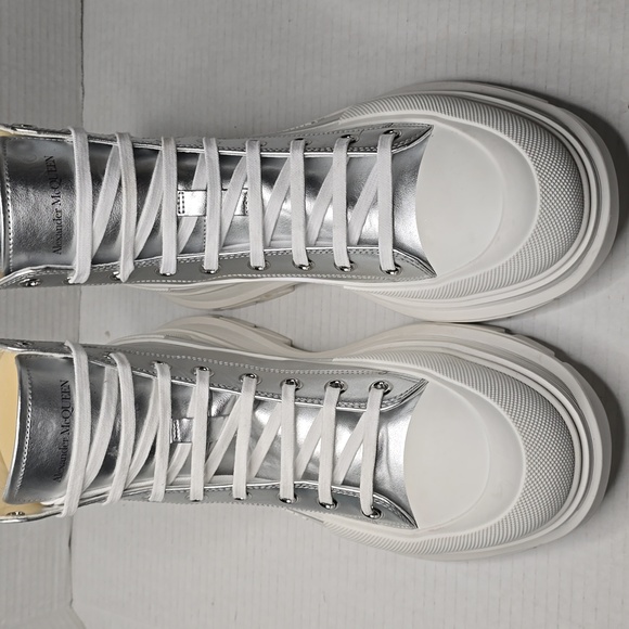 Alexander McQueen Silver Thread High Sneakers main image 10